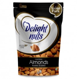 Delight Nuts California Almonds Roasted & Salted  Pack  750 grams